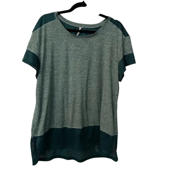Champion C9 Women’s Short Sleeve Heathered Green Athletic Mesh Top Size XXL GUC - Picture 1 of 7